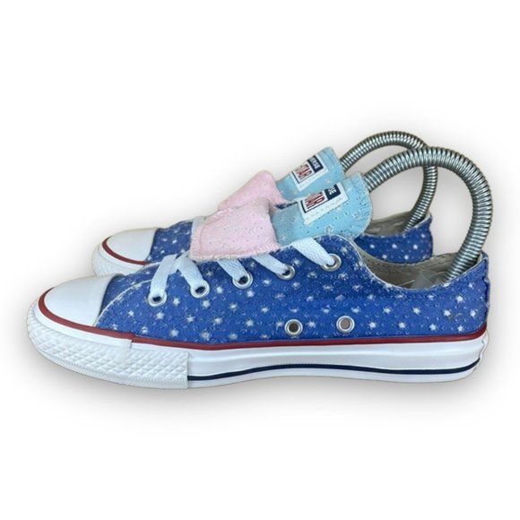 Converse Chuck Taylor All Star Sneakers 660714F Double Tongue Blue  Pink Youth 2 - Picture 4 of 9